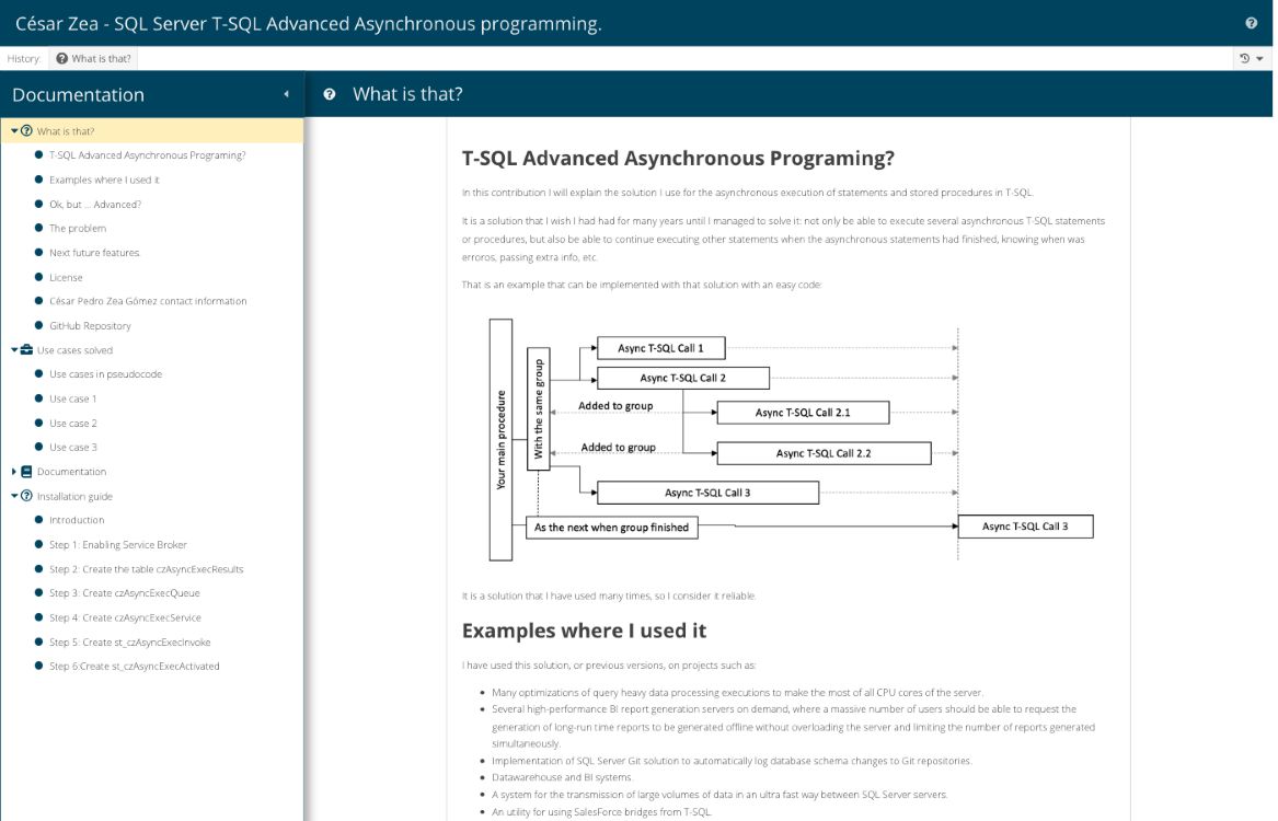 The asynchronous workflow explained in the project documentation.